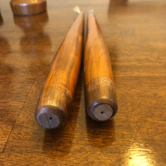 Pair of Handmade Wood Candlesticks and Candleholders - Nice! - Picture 4 of 9